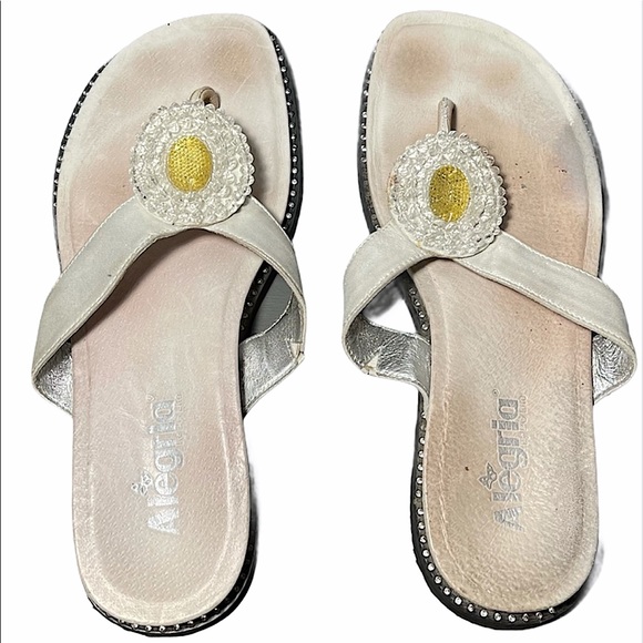 Alegria leather beaded sandals
